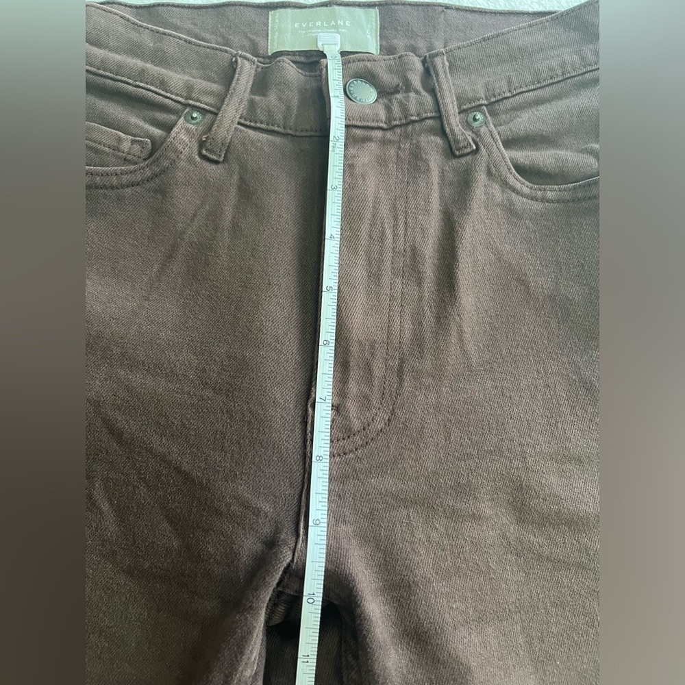 Everlane Size 25 The Original Cheeky Crop Jean in clove brown Organic cotton. - Picture 4 of 10